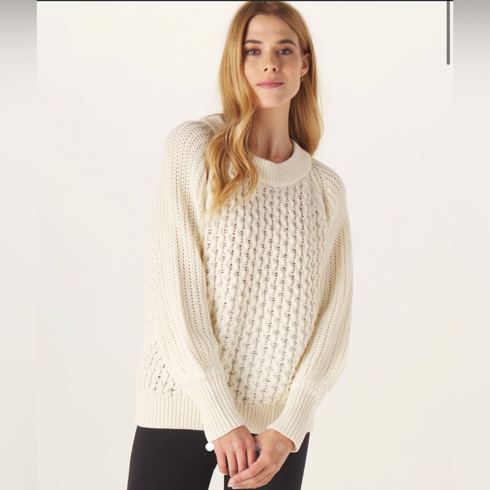 The normal brand Vail Knit Sweater in ivory